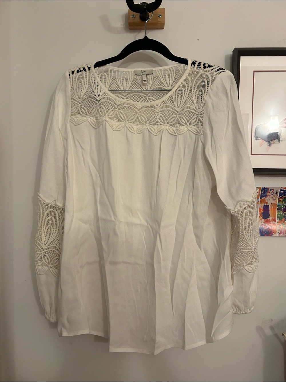 Joie Women’s White Crochet Blouse